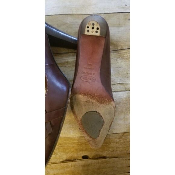 Circa Joan & David Women SlipOn Pumps Shoes 10M leather upper Brown - Picture 6 of 10